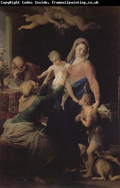 Pompeo Batoni Holy Family, St. Isa and white St. John the Baptist